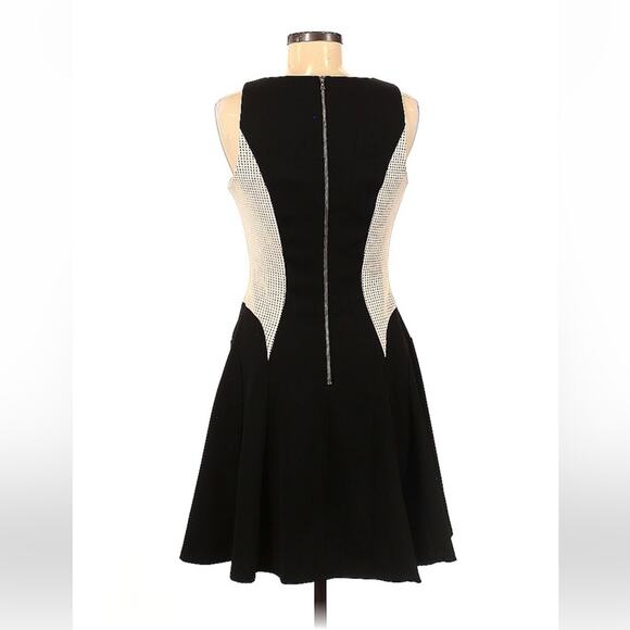 Ali Ra mesh accent fit and flare little black dress, size 6 - Picture 2 of 9